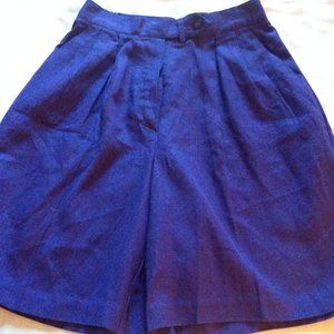 Vintage Bice Women’s Purple Pleated Elastic High Waisted Walking Shorts Size 10